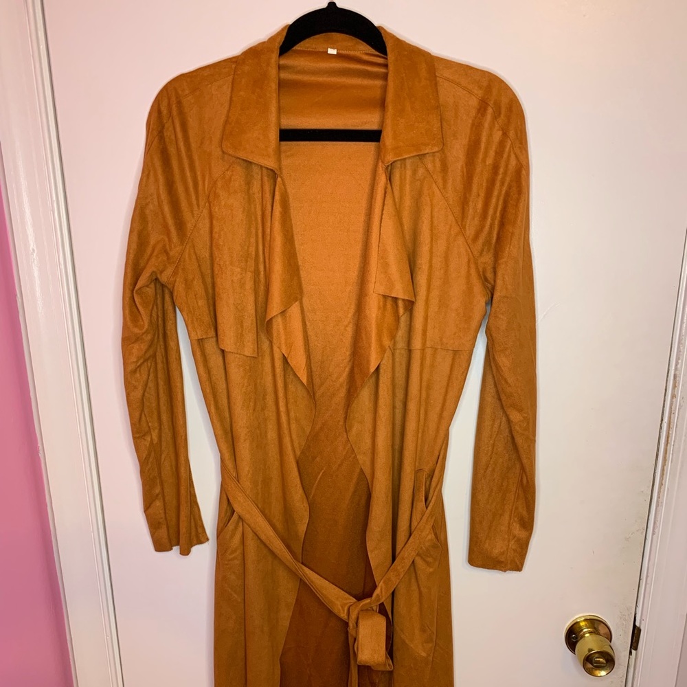Brown Long Suede Duster